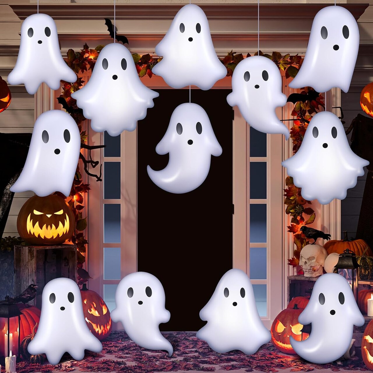 Halloween Inflatable Hanging Ornaments PVC Ghost Yard(Halloween)
